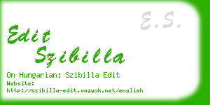 edit szibilla business card